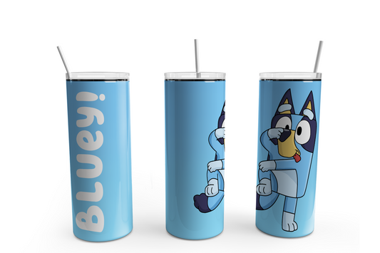 Bluey 20 Oz Tumbler with Straw and Lid. FREE SHIPPING. Stainless Steel –  JayBugGoodies