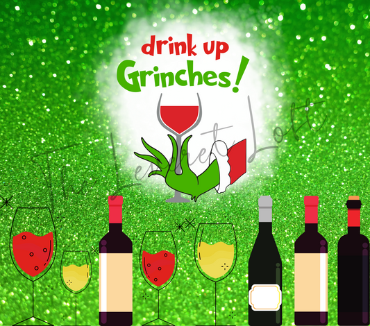 Grinch Christmas Skinny Steel Tumbler with Straw – Creative Works