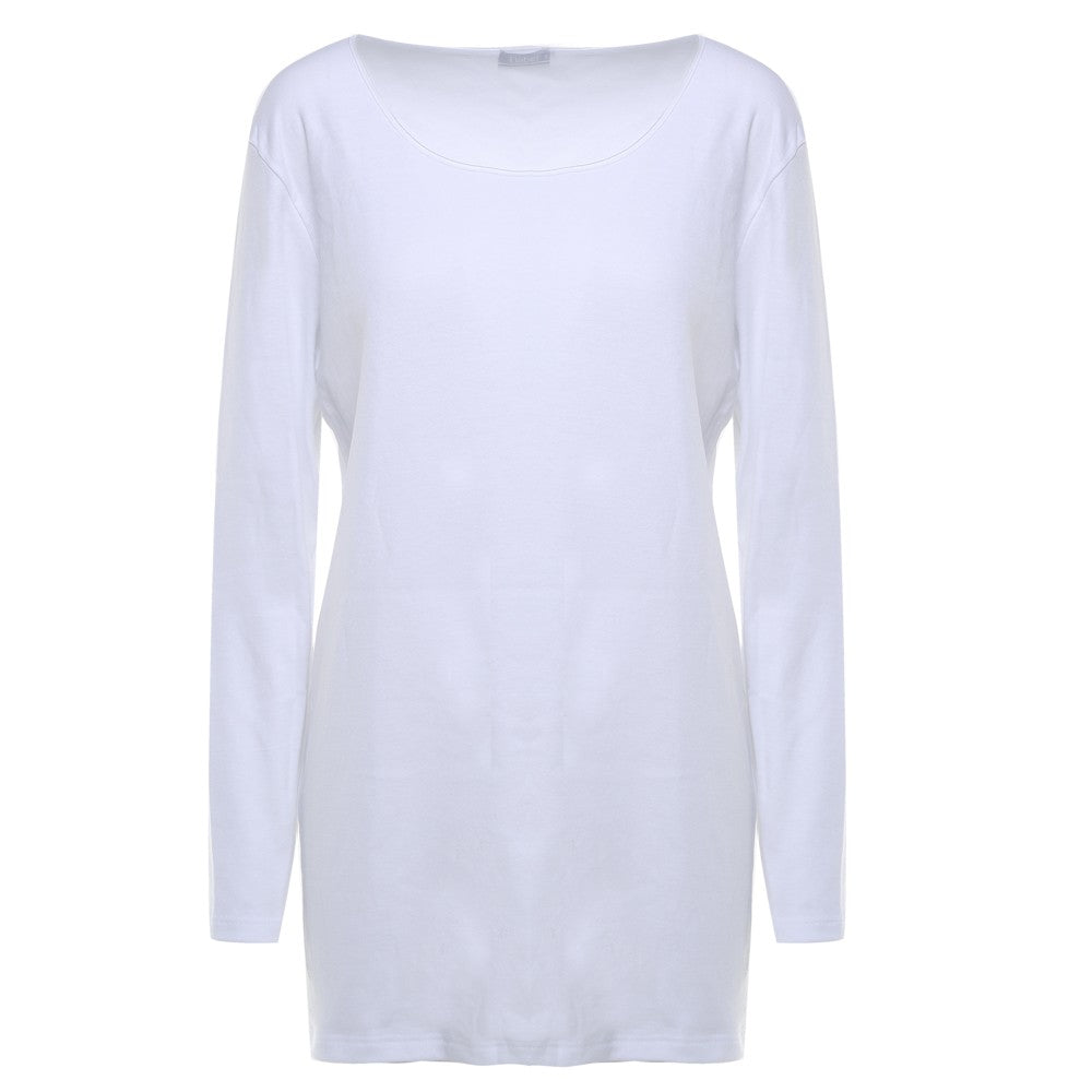 T-shirt girocollo manica corta donna ARIA, 100% cotone SUPIMA – Liabel