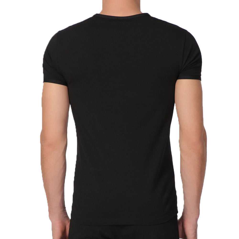 T-Shirt scollo V manica corta uomo, cotone elasticizzato – Liabel