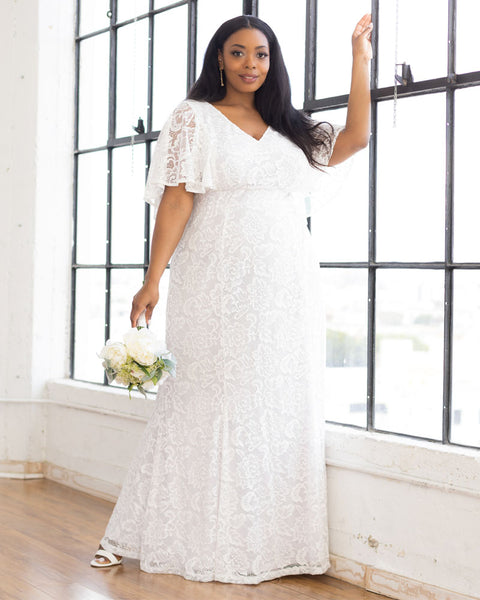 Empire Plus Size Wedding Gown – D&D Clothing
