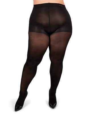 Berkshire Women's The Easy On! Max Coverage Plus Size Tights, Black, 1X-2X  at  Women's Clothing store