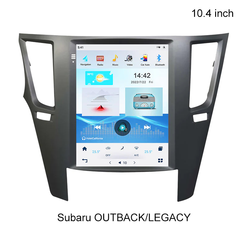 OMNITEK 10.4 Inch Car Multimedia Radio For Subaru OUTBACK / LEGACY 2010-2014 Vertical Screen Blutooth GPS Navigation