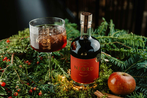Cherry Christmas njord gin signature cocktail recipe