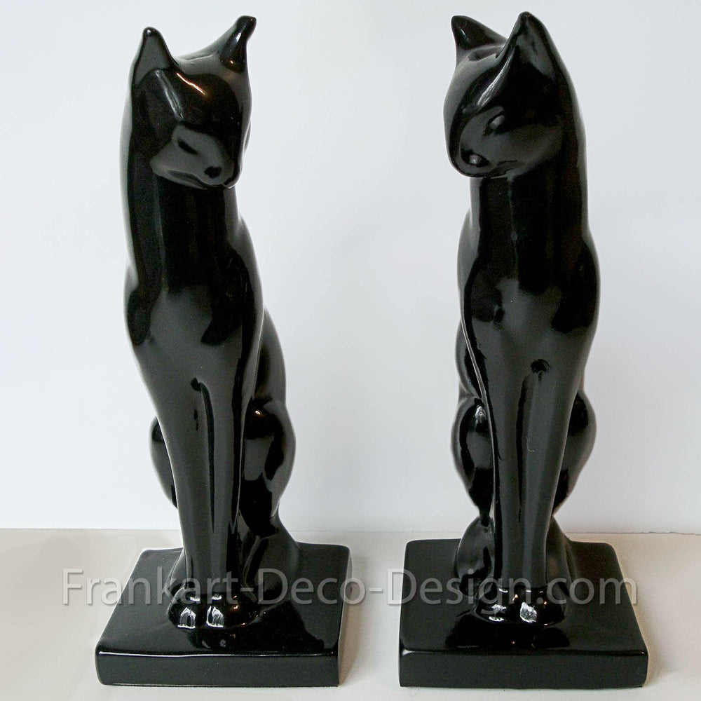 black cat bookends