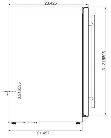 15" Outdoor Rated Dual Zone Wine Cooler Specs