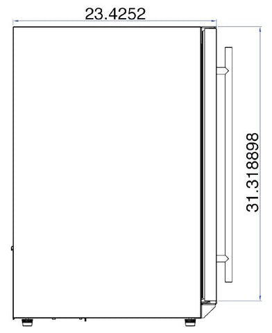 15" Outdoor Rated Fridge with Stainless Door Specs