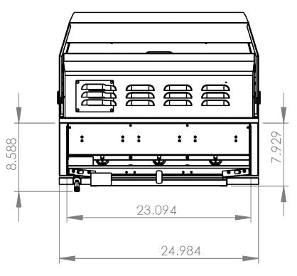 TrueFlame 25" 3 Burners Gas Grill Specs