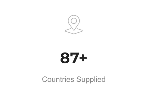 Icon indicating Supplies to 87+ Countries