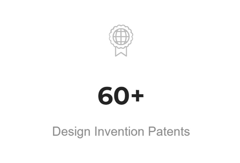 Badge Icon with text 60+ Design Patents