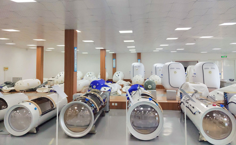 White Hyperbaric Chambers Filled Room