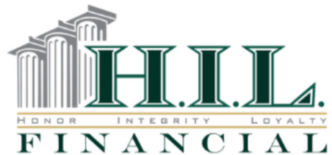 HIL Financial logo with columns and values text