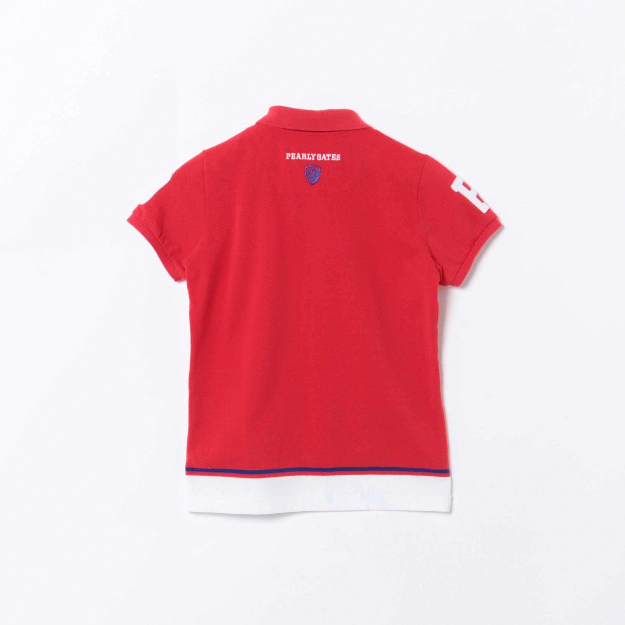 パーリーゲイツレディース　ノースリーブポロシャツ　赤色　サイズ…０