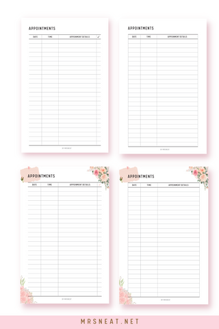 Stay on Top of Your Busy Schedule: Printable Appointment Tracker to Simplify Your Life