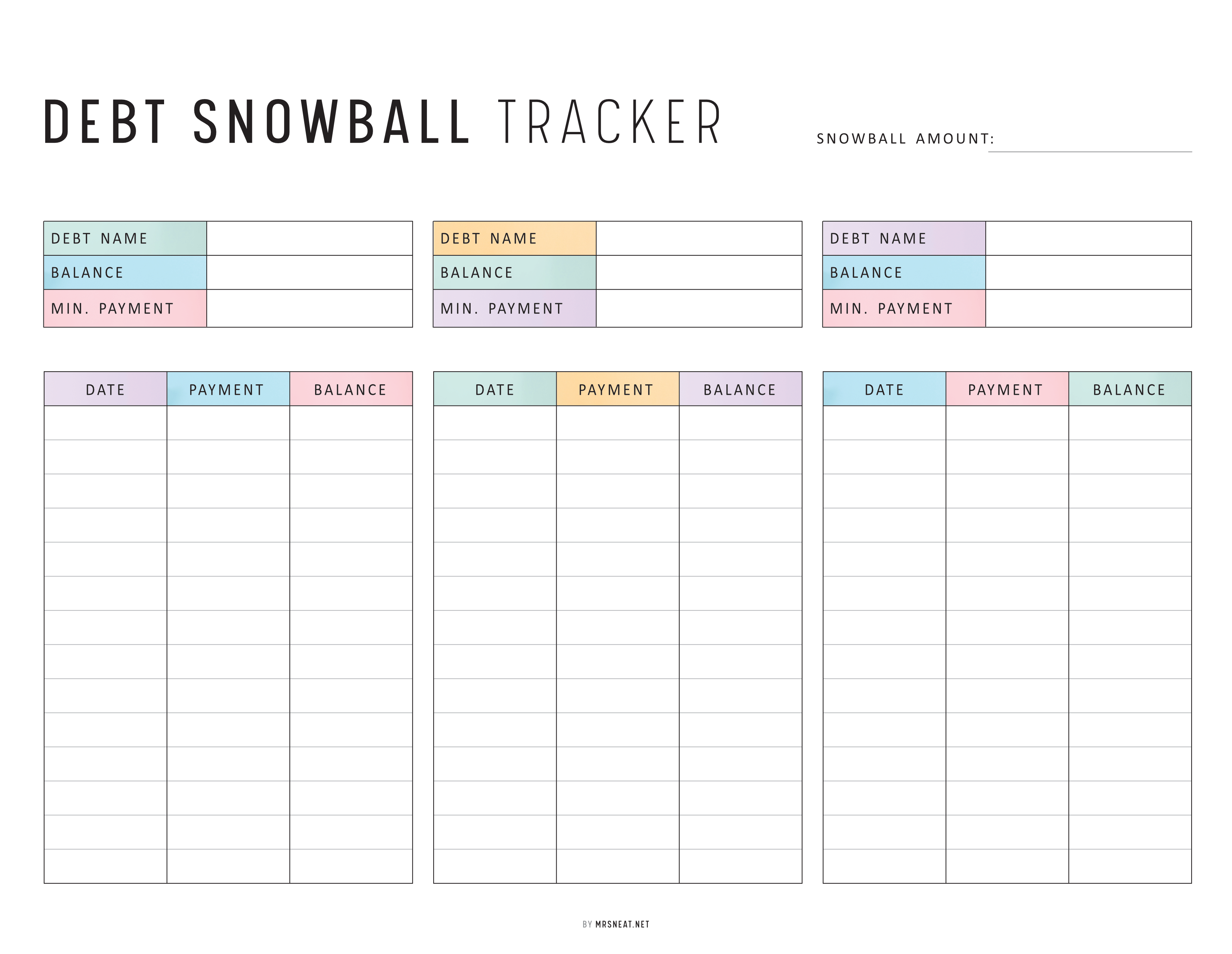 Debt Snowball Tracker