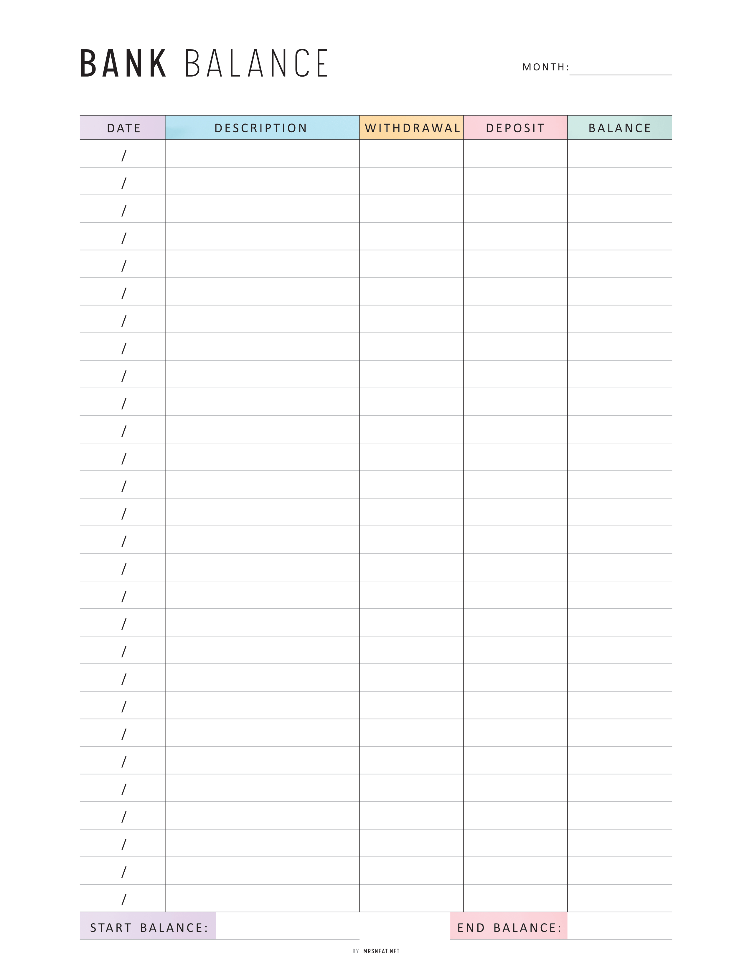 Bank Balance Sheet - M446