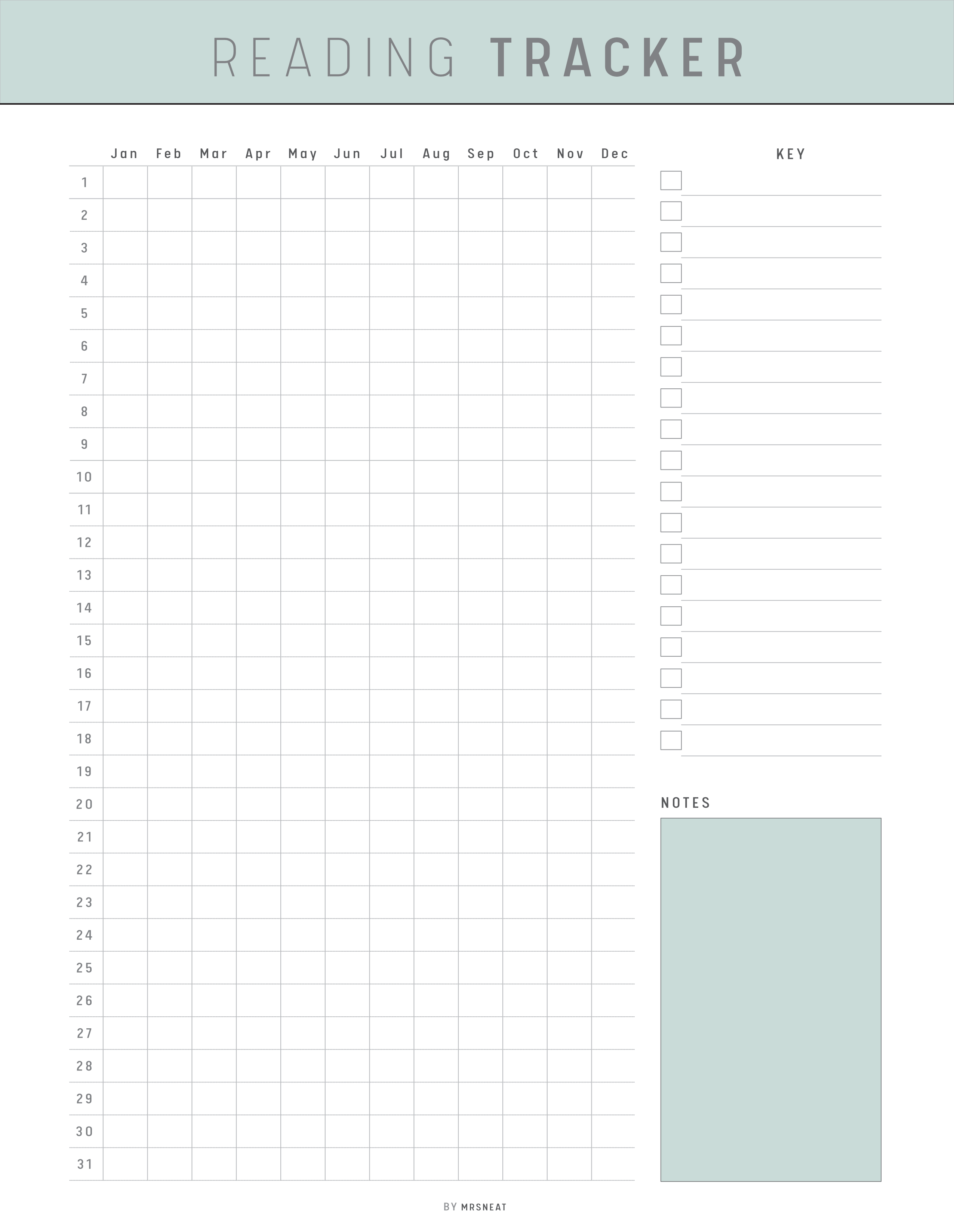 Ultimate Book Planner Template Printable