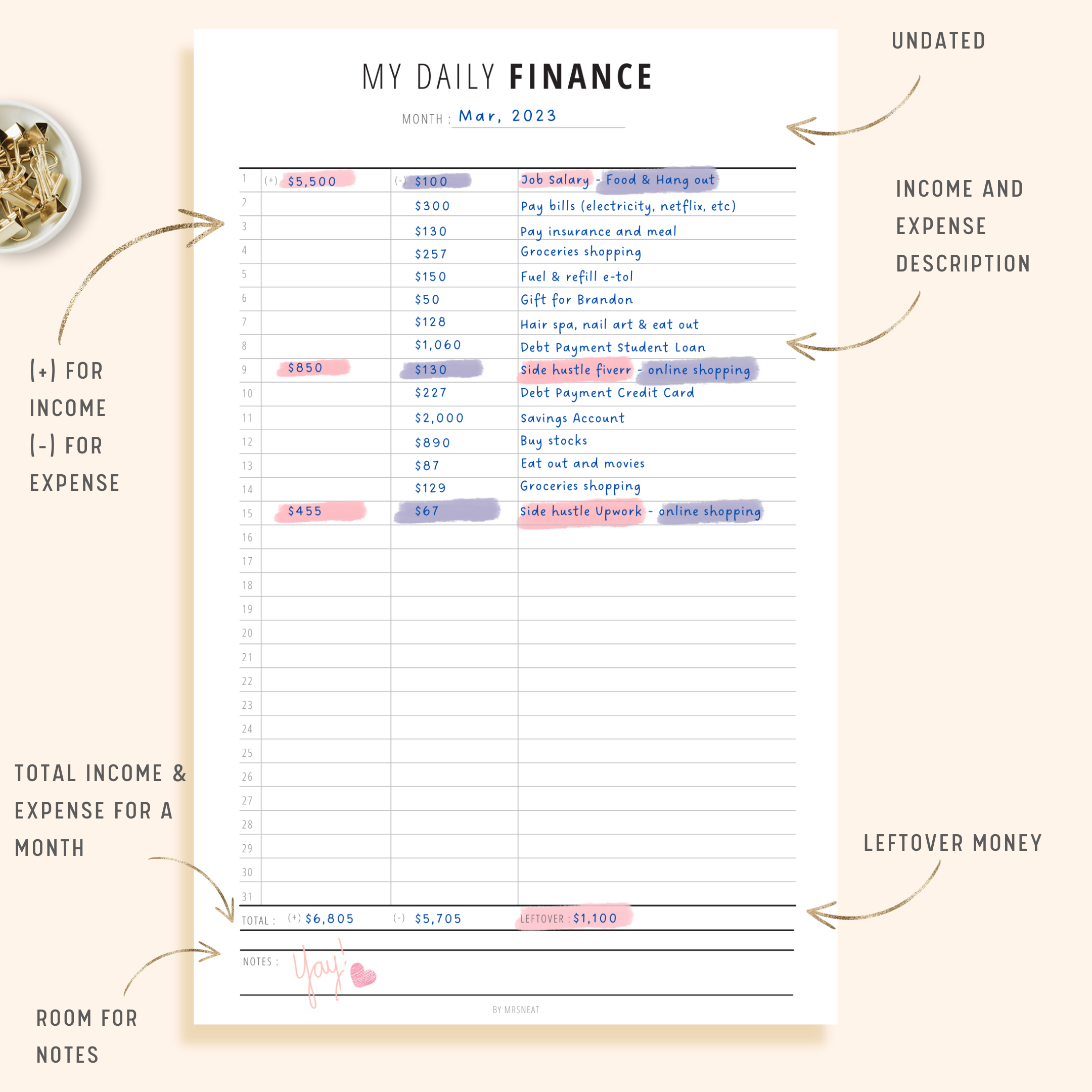 My Daily Finance Tracker