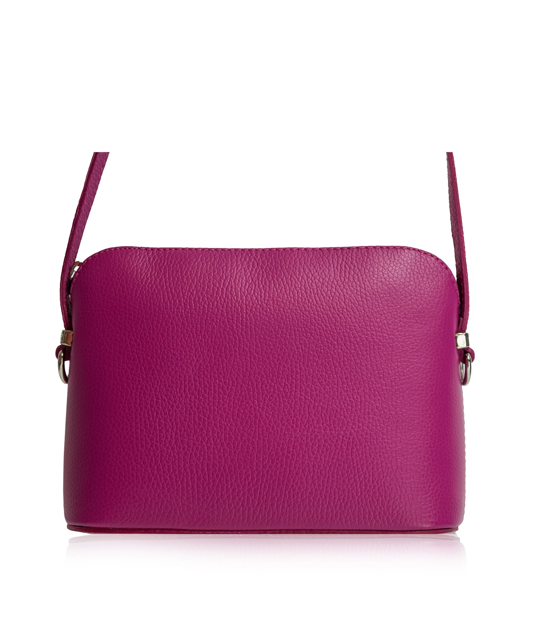 VERNIO Fuschia Structured Leather Crossbody Bag| FREE UK DELIVERY ...