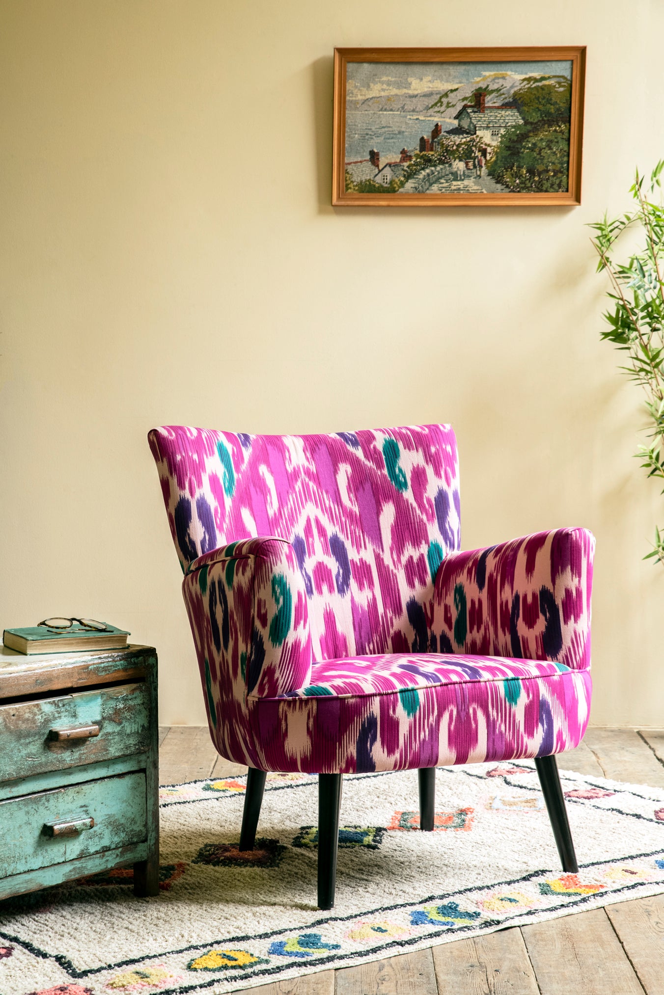 ikat arm chair