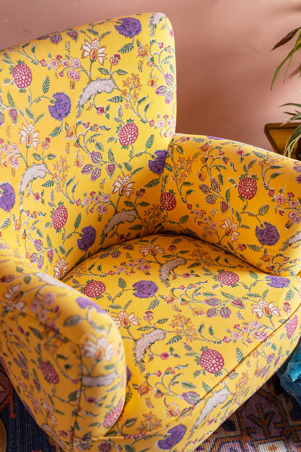 yellow floral chairs