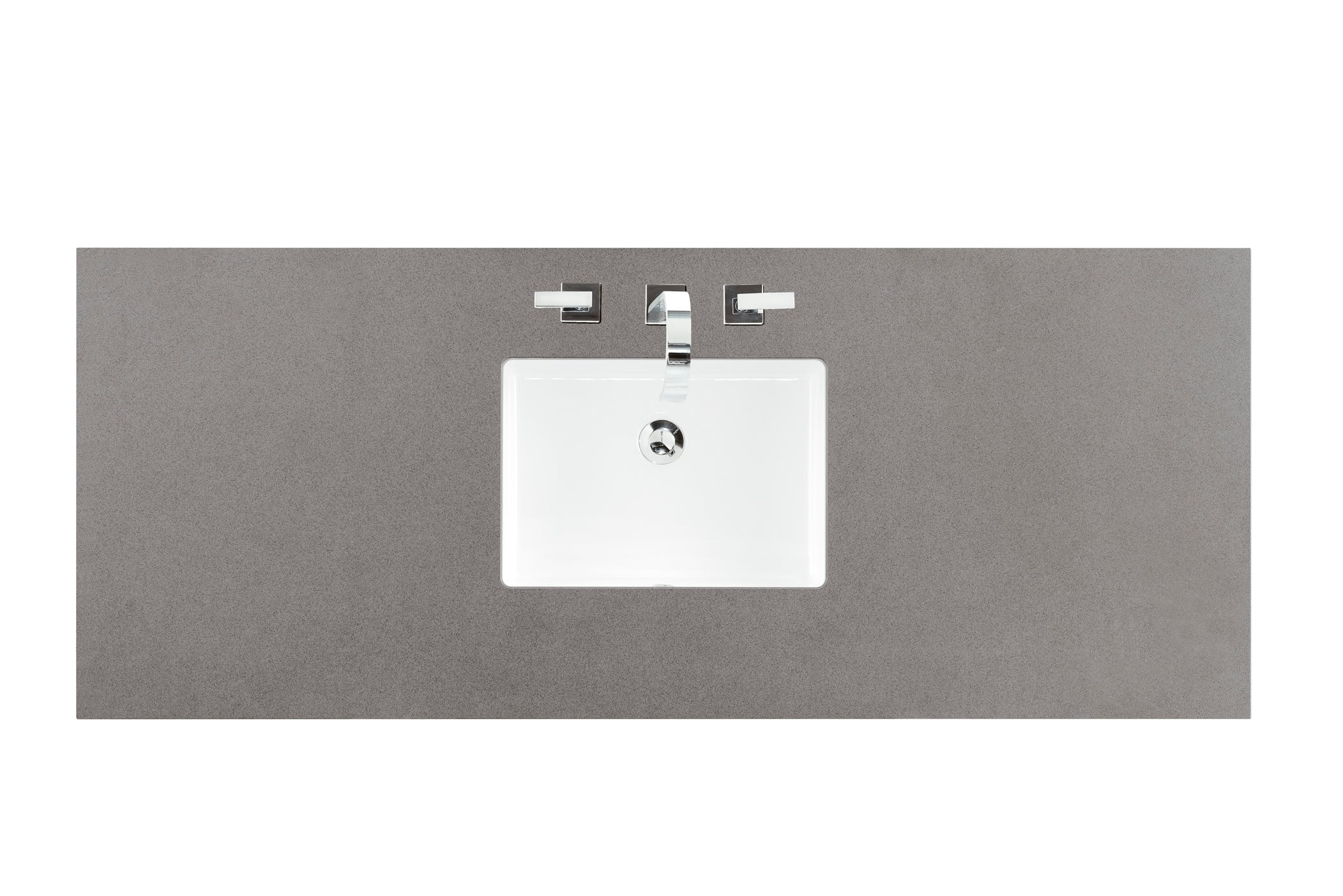 60" Single Top, 3 CM Grey Expo Quartz w/ Sink