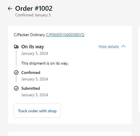 Order page