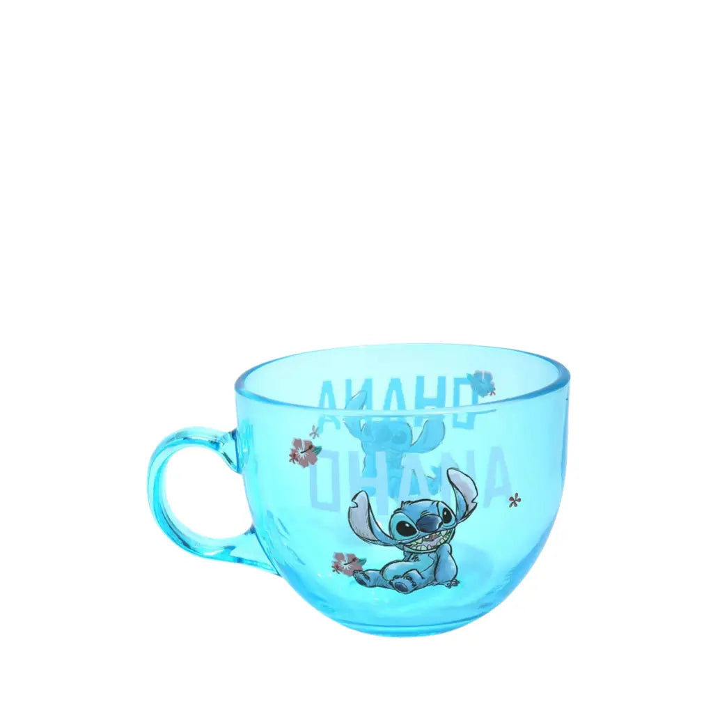 Taza Crisa de Vidrio 377 ml Disney 100 Stitch