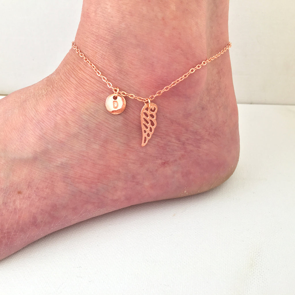 angel ankle bracelet