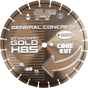 Diamond Products 14" x .125" Standard Gold High Speed Diamond Blade with Universal Arbor - Power Bolt And Tool - 14" Diamond Blade