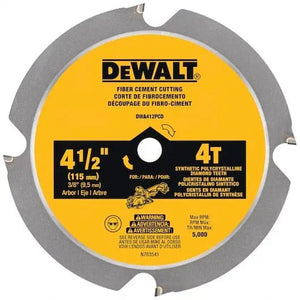 DeWalt 4-1/2" 4-T Fiber Cement Cutting Circular Saw Blade - Power Bolt And Tool - Fiber Cement Saw Blade