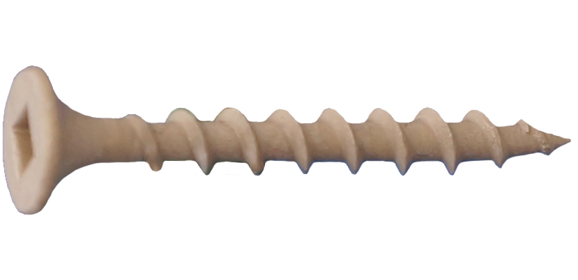 Dagger-Deck 6" x 1-1/4" Square Bugle Coarse Thread Tan Deck Screws - 8000 Qty
