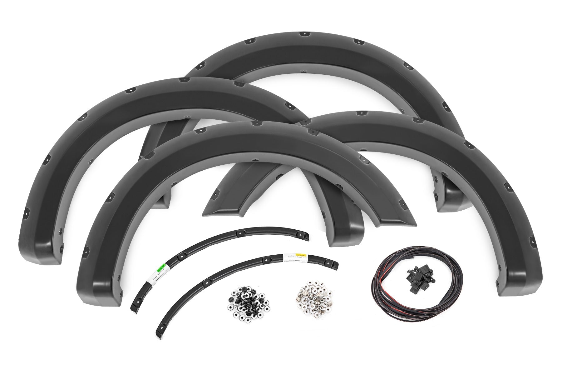 Rough Country (F-F20231-RCGB) Pocket Fender Flares | 2023 Ford Super Duty | Gloss Black