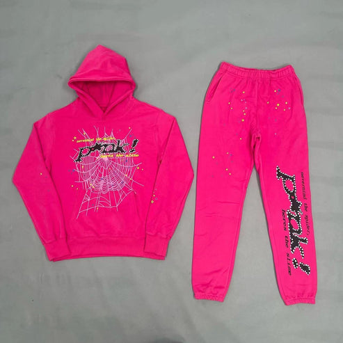Sp5der tracksuit (pink) – SuomiClothings