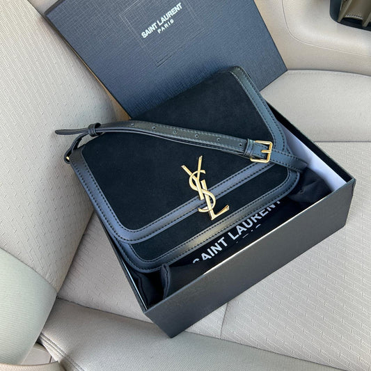 YSL SAINT LAURENT SOLFERINO MEDIUM SATCHEL IN BOX SAINT LAURENT