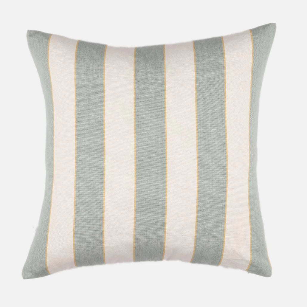 GATTI STRIPE CUSHION - OFF WHITE/GREEN