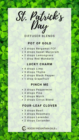 St. Patty’s Inspired Diffuser Blends