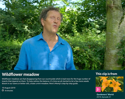 monty down bbc gardeners world sowing a wildflower meadow