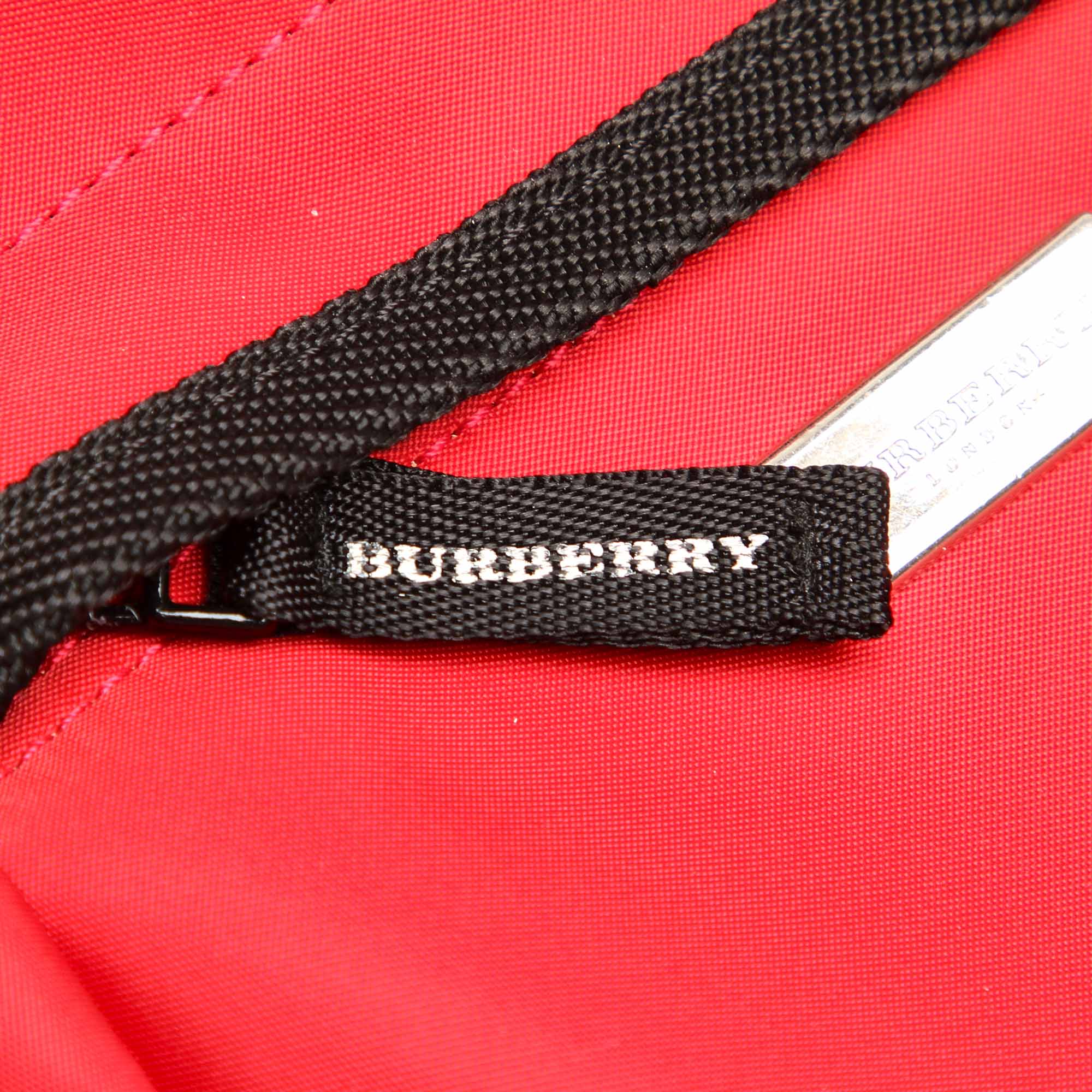 Burberry Red Nova Check Leather Crossbody Bag