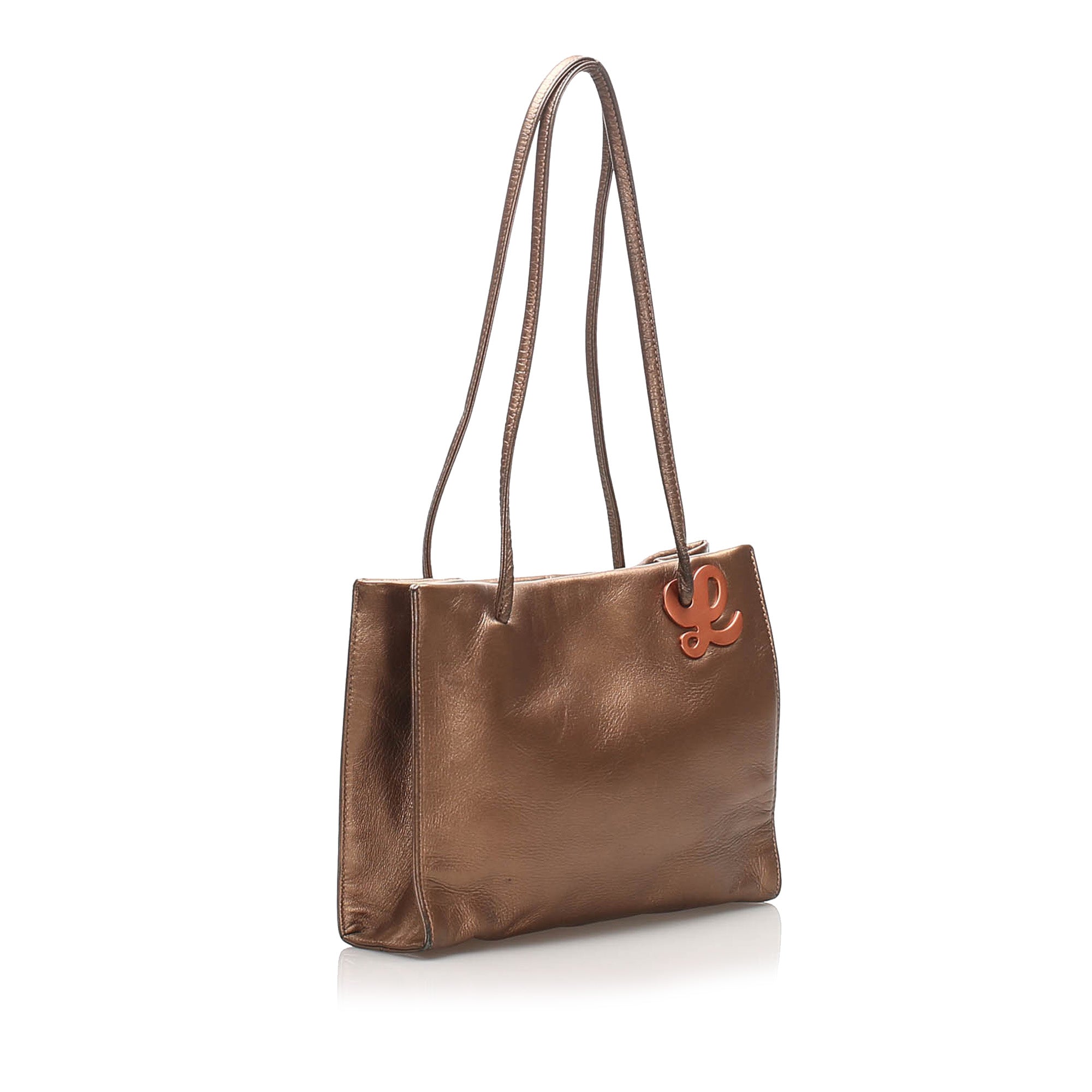 Loewe Brown Mini Leather Tote Bag