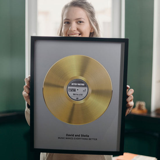 Personalized gold record poster