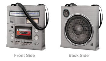 Boombox Tote Bag Both Sides View