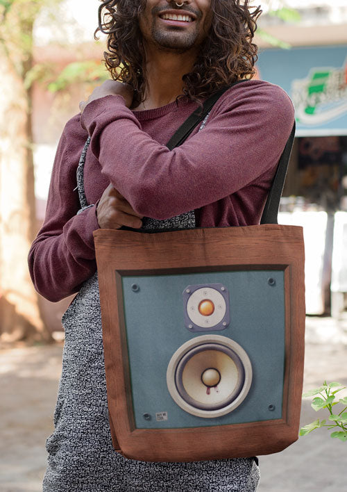 Retro Speaker Tote Bag