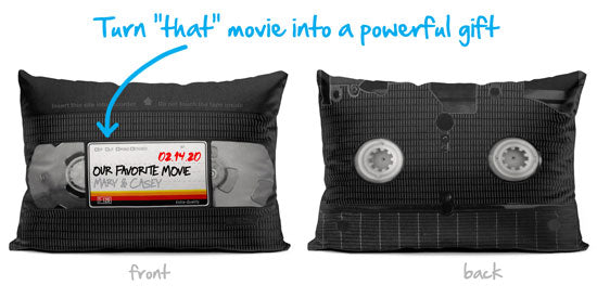 VHS tape - personalized pillow