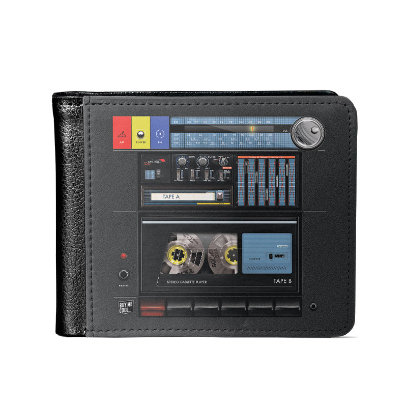 Cassette Deck Black - Men's Wallet - buymecool product image