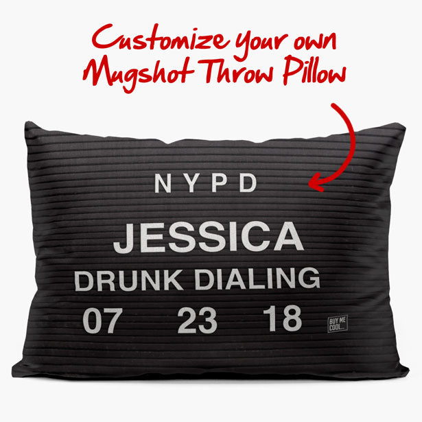 Custom Mugshot Throw Pillow - Personalize it on your own - buymecool