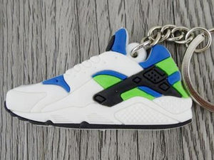 white blue and green huaraches