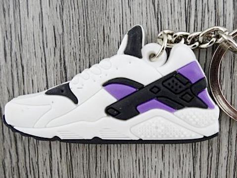 nike huarache white purple