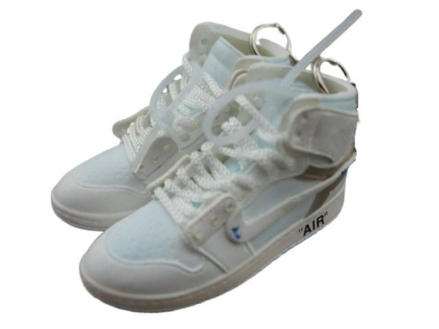 Mini sneaker keychain 3D AJ1 White X OW inspired – Mini Sneaker Shop