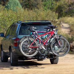 Bikewing-2 at trail head with two bikes